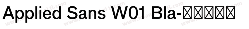 Applied Sans W01 Bla字体转换